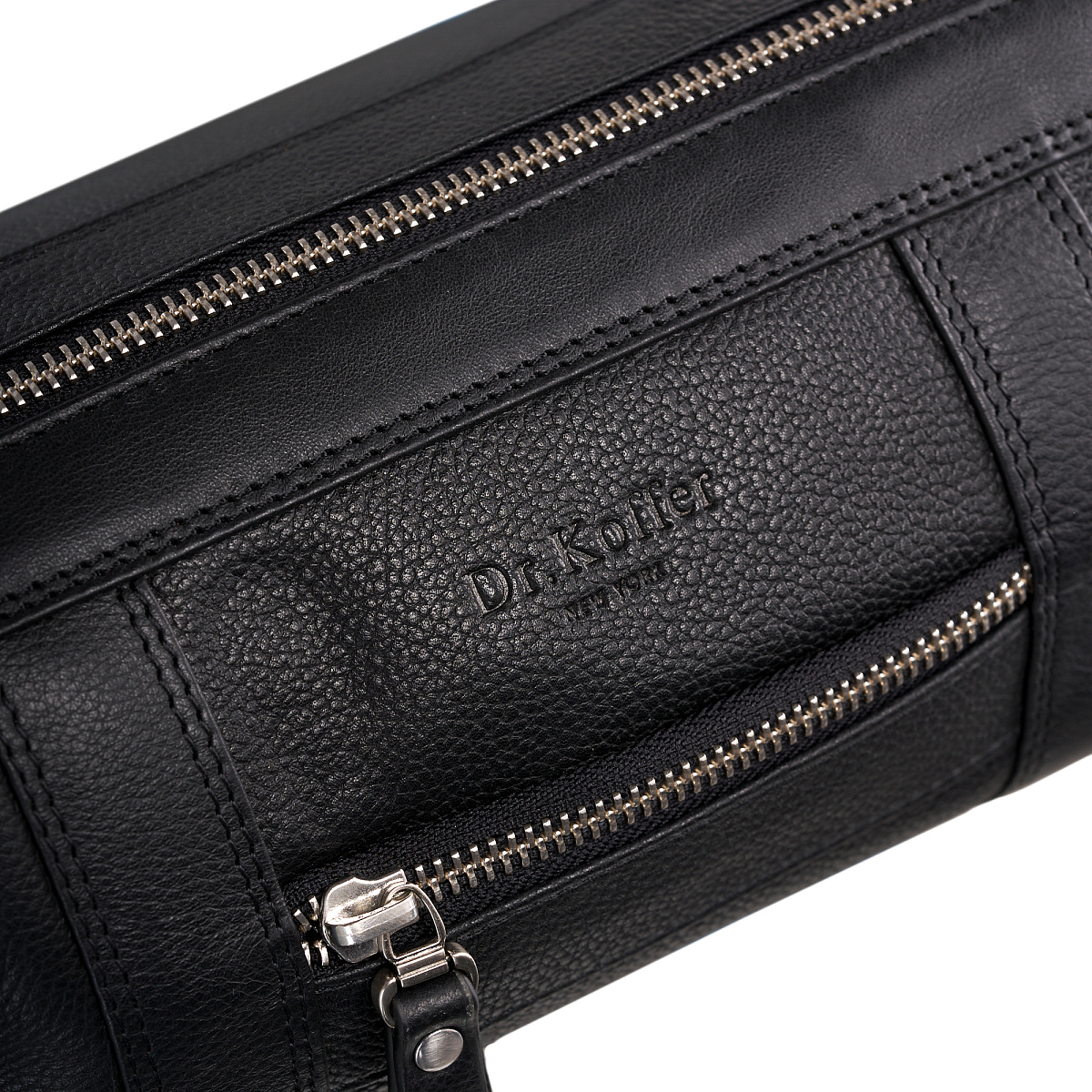 Несессер Dr. Koffer из натуральной кожи черный