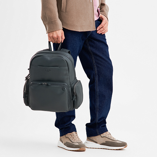 Рюкзак Dr.Koffer из натуральной кожи синий