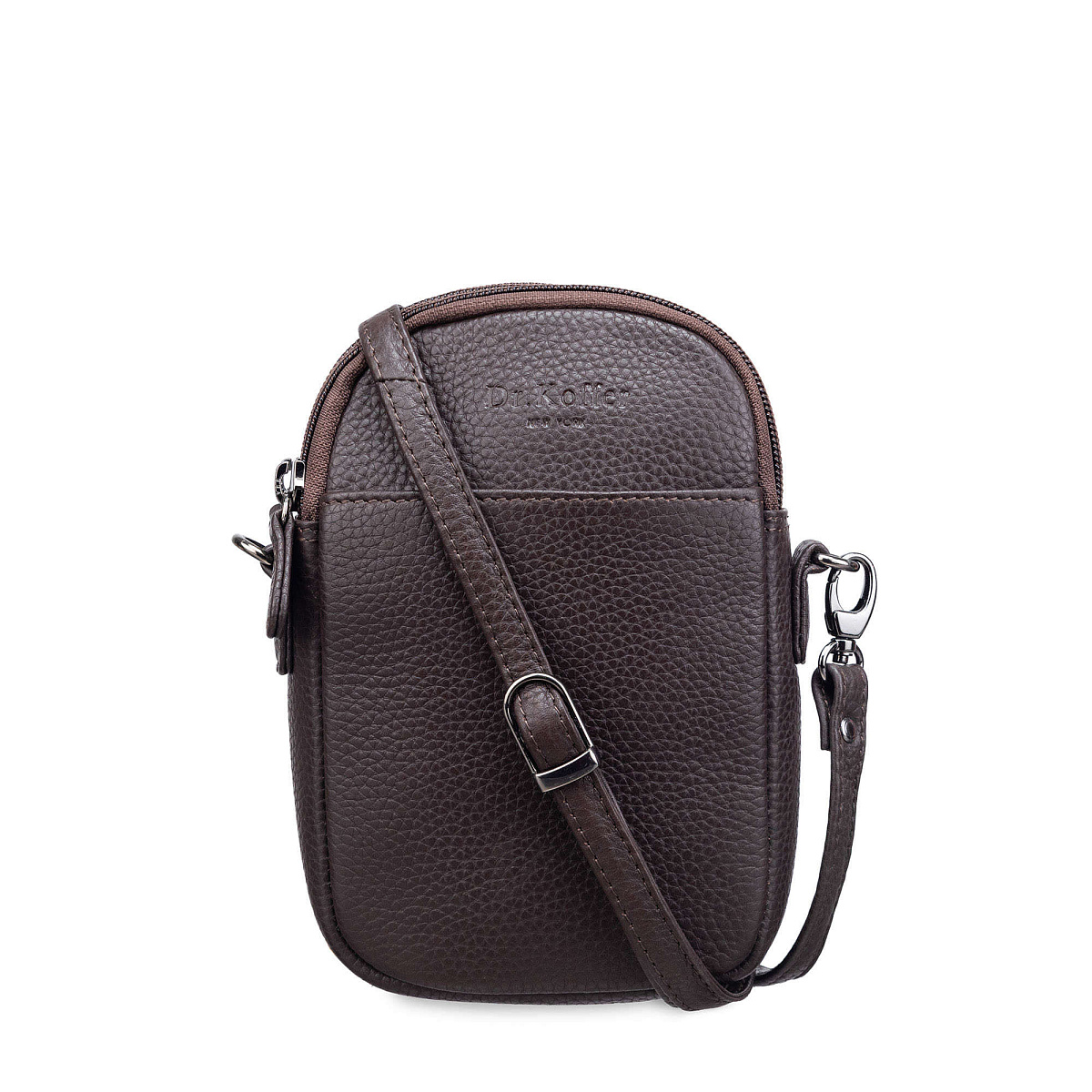Сумка через плечо Dr.Koffer из натуральной кожи коричневая