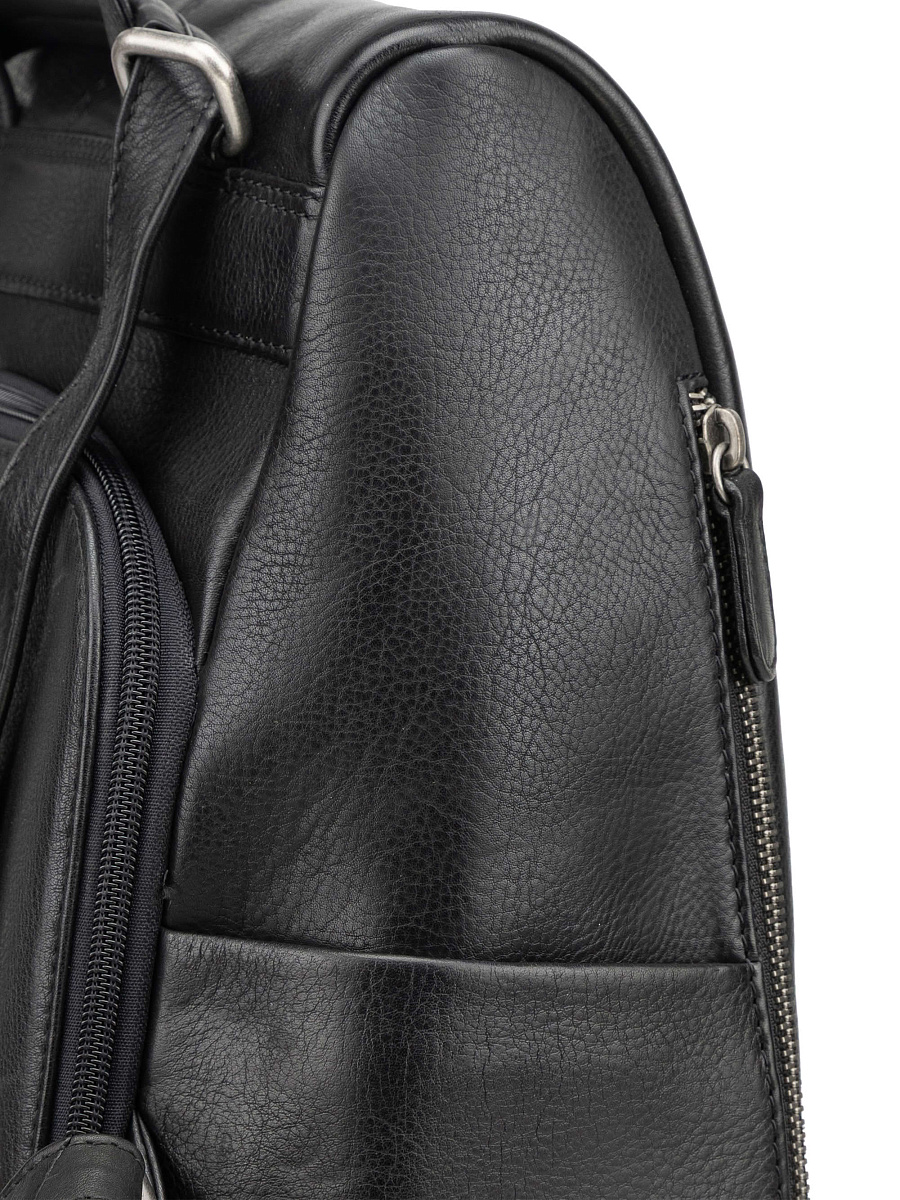 Сумка-рюкзак Dr. Koffer из натуральной кожи черная