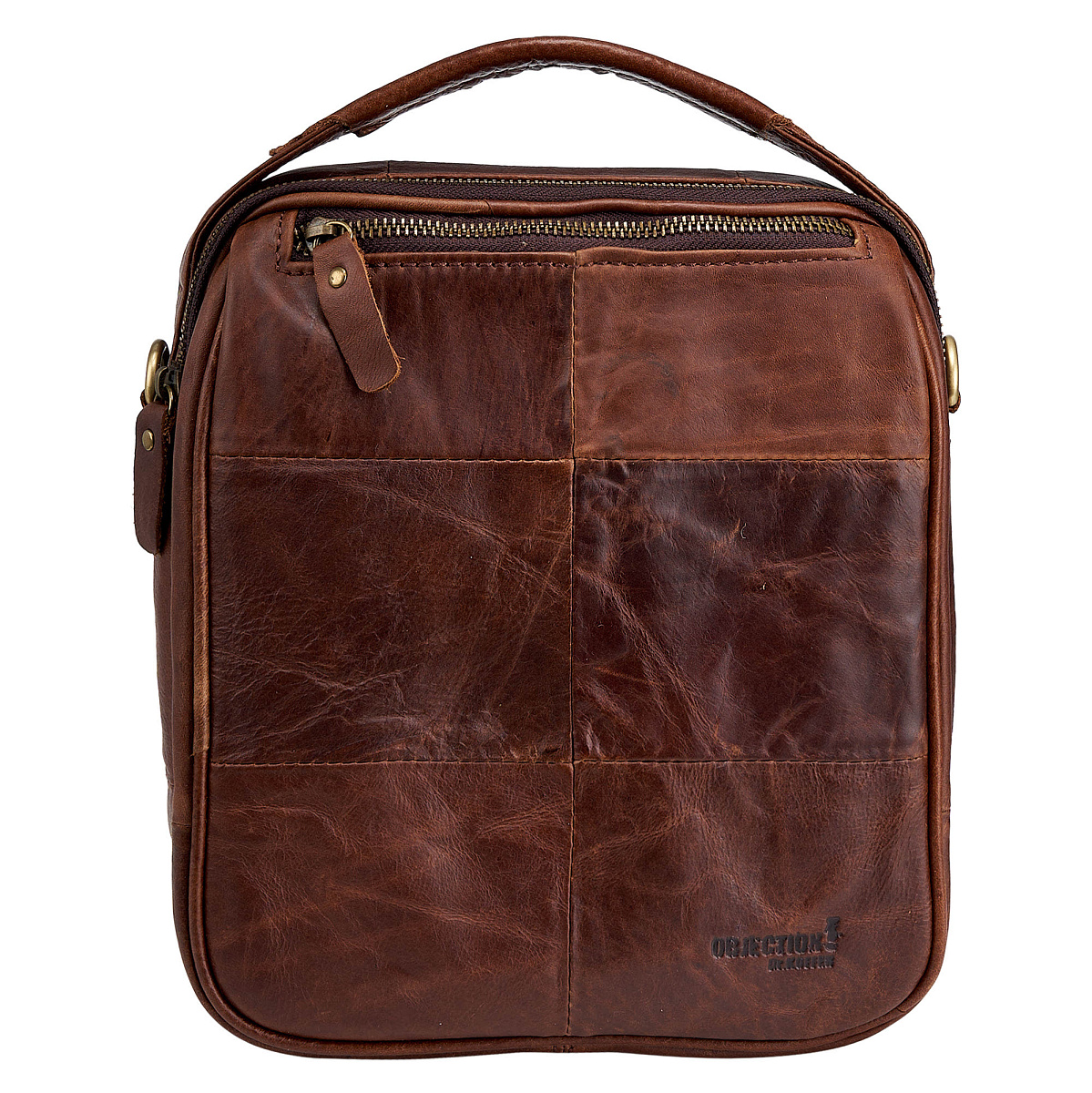 Сумка через плечо Dr.Koffer из натуральной кожи коричневая