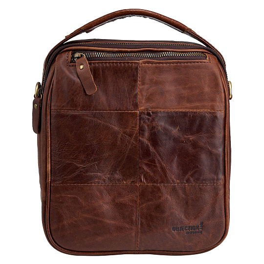 Сумка через плечо Dr.Koffer из натуральной кожи коричневая