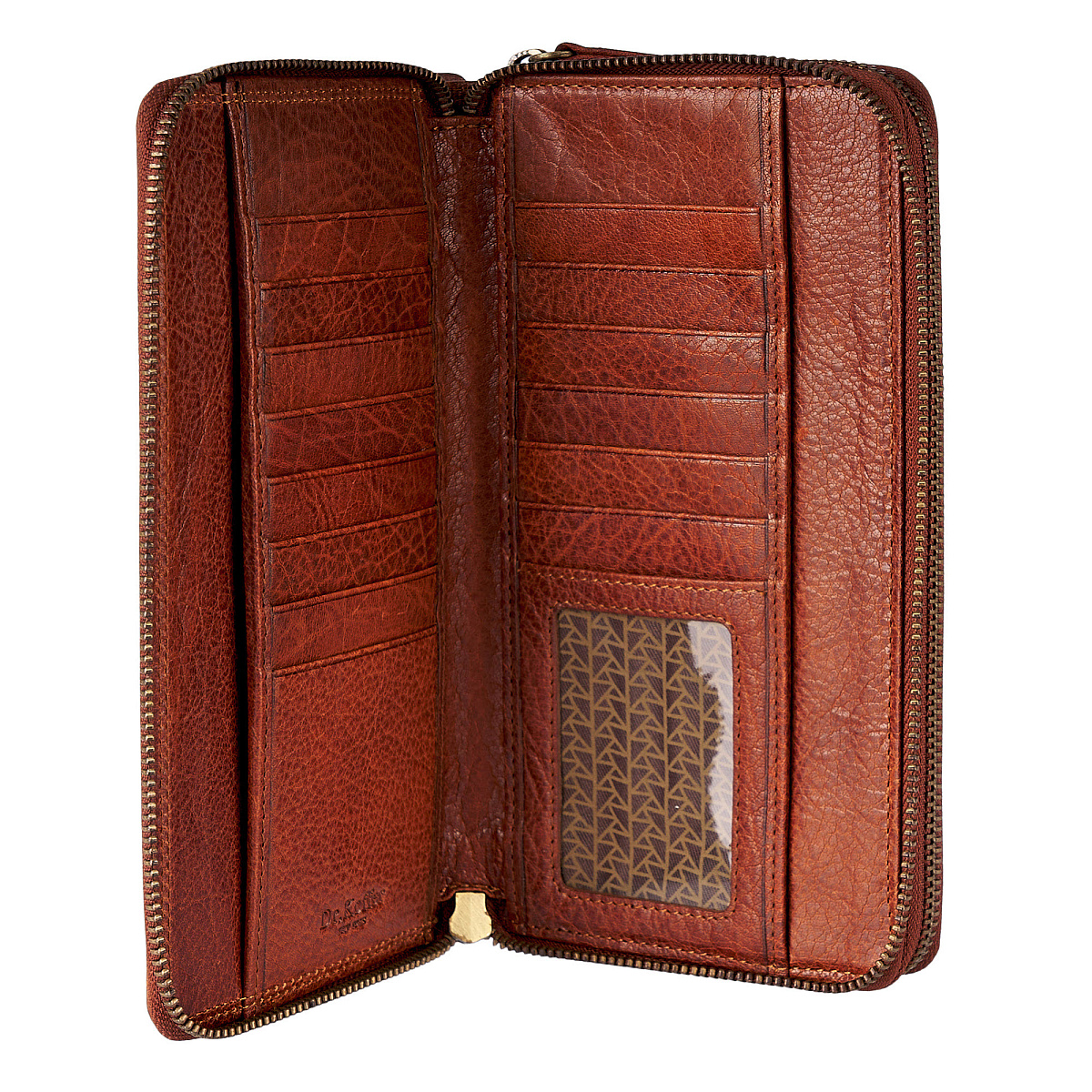 Портмоне Dr.Koffer из натуральной кожи светло-коричневое