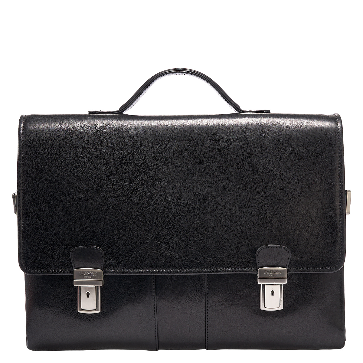Портфель Dr.Koffer из натуральной кожи черный