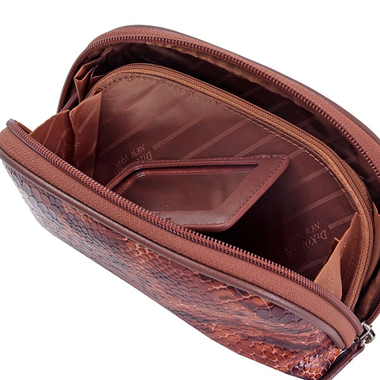 Косметичка Dr.Koffer из натуральной кожи коричневая
