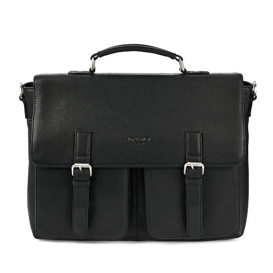 Портфель Dr.Koffer из натуральной кожи черный