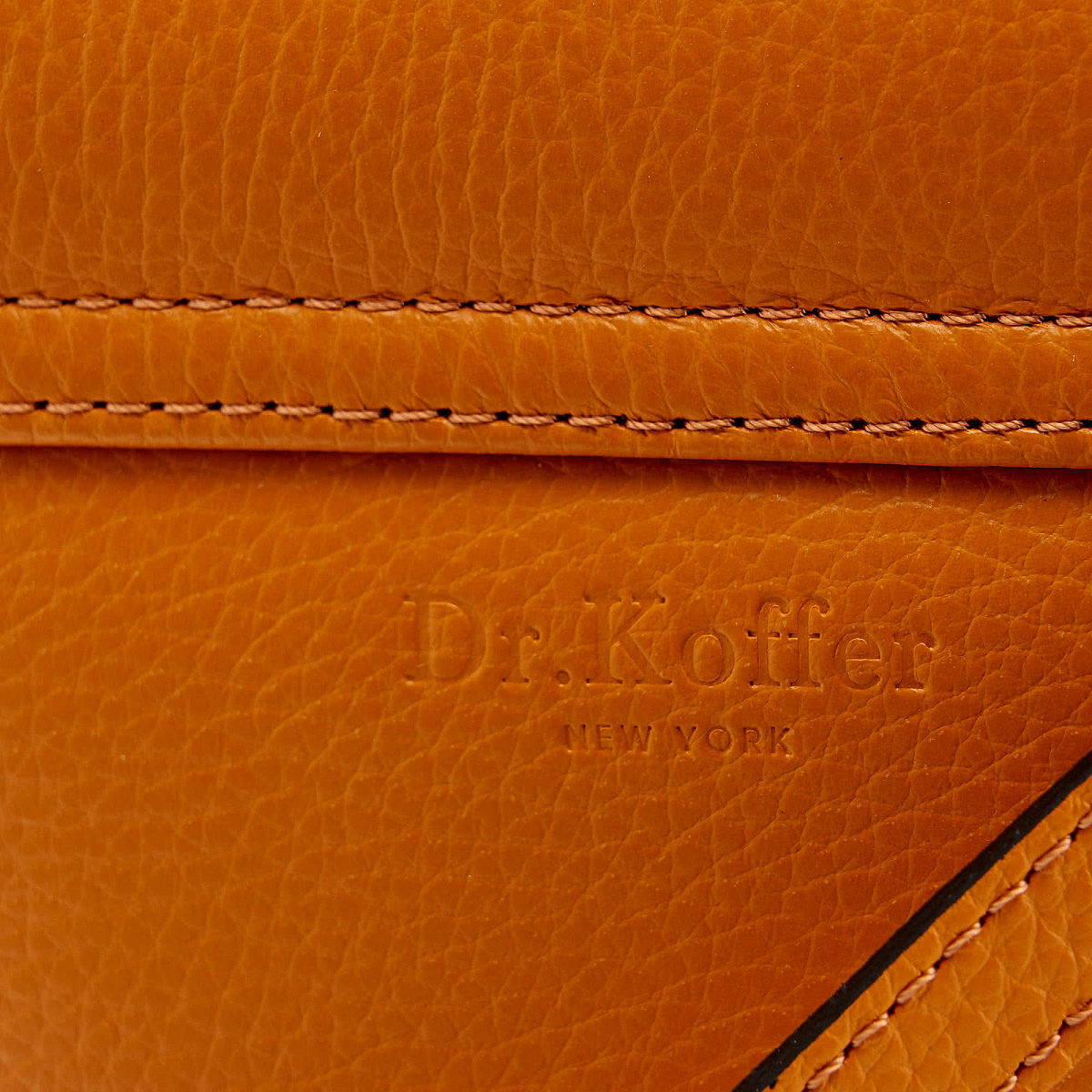 Женская сумка Dr. Koffer из натуральной кожи оранжевая