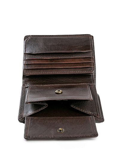 Портмоне Dr.Koffer из натуральной кожи коричневое
