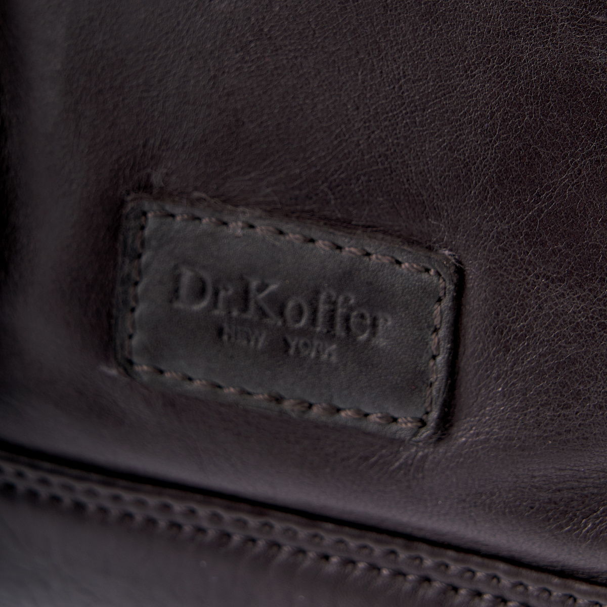 Сумка через плечо Dr.Koffer из натуральной кожи темно-серая