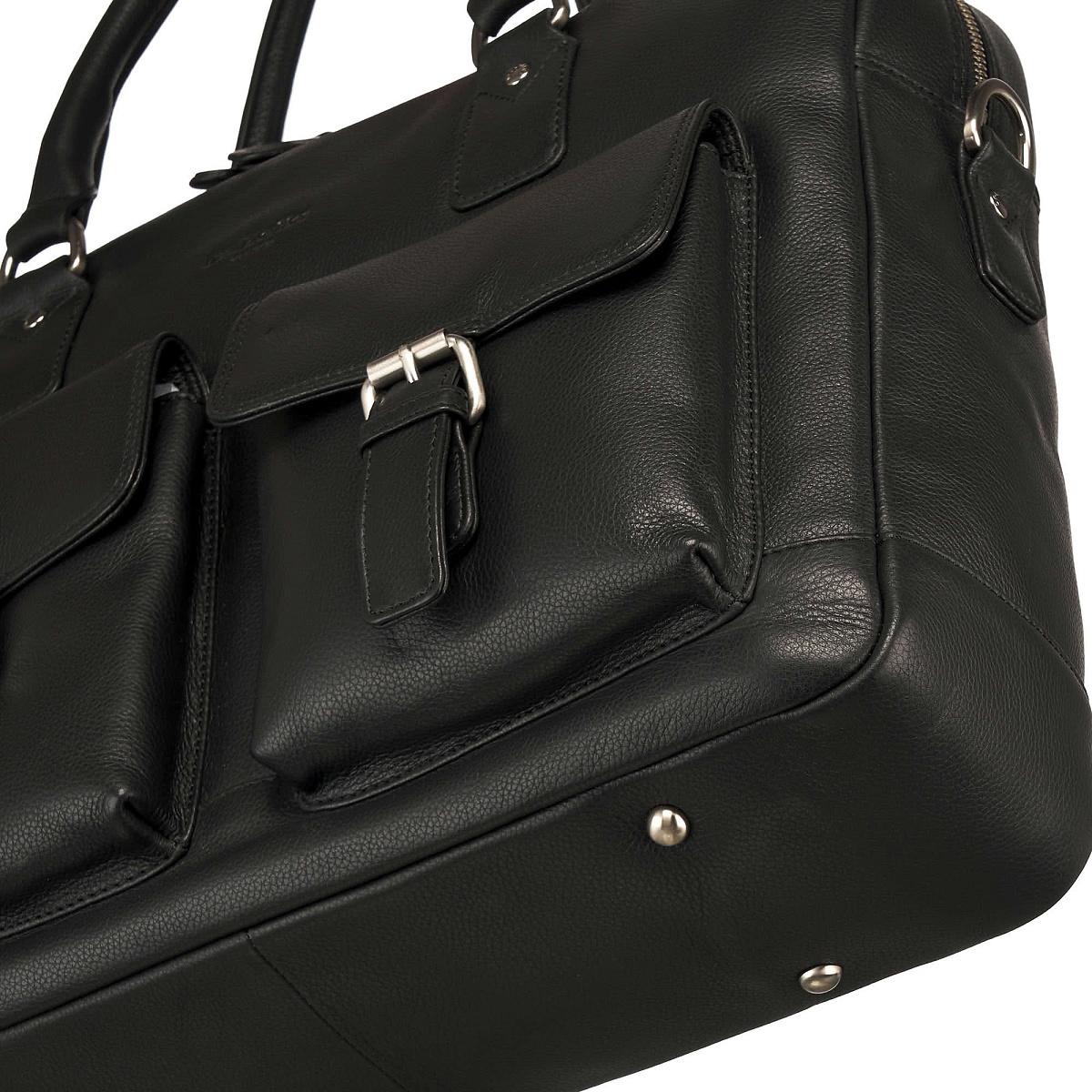 Деловая сумка Dr.Koffer из натуральной кожи черная