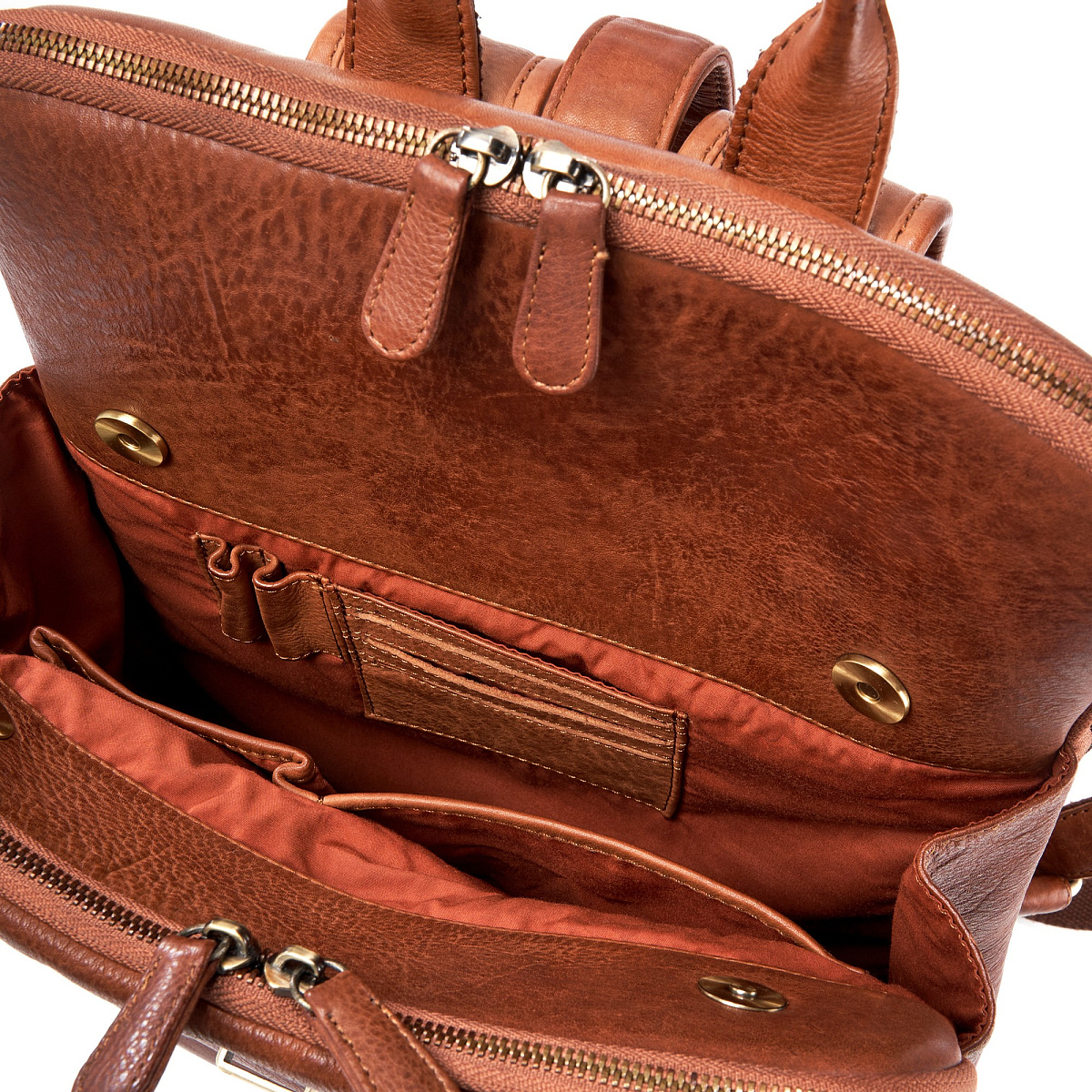 Рюкзак Dr.Koffer из натуральной кожи светло-коричневый