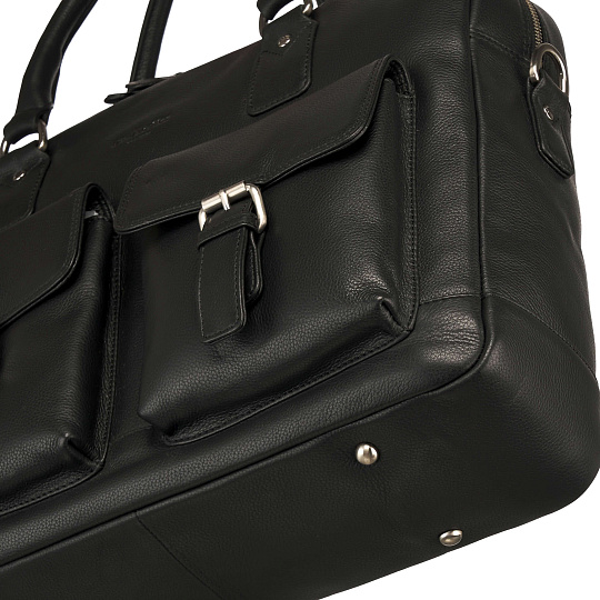 Деловая сумка Dr.Koffer из натуральной кожи черная