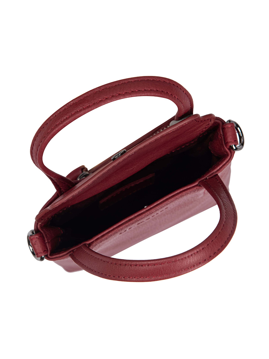 Сумка через плечо Dr.Koffer из натуральной кожи бордовая