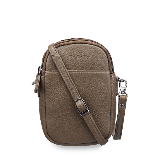 Сумка через плечо Dr.Koffer из натуральной кожи коричневая