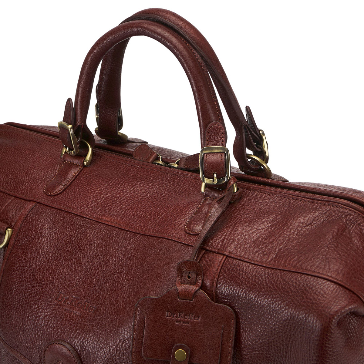 Сумка дорожная саквояж Dr.Koffer из натуральной кожи