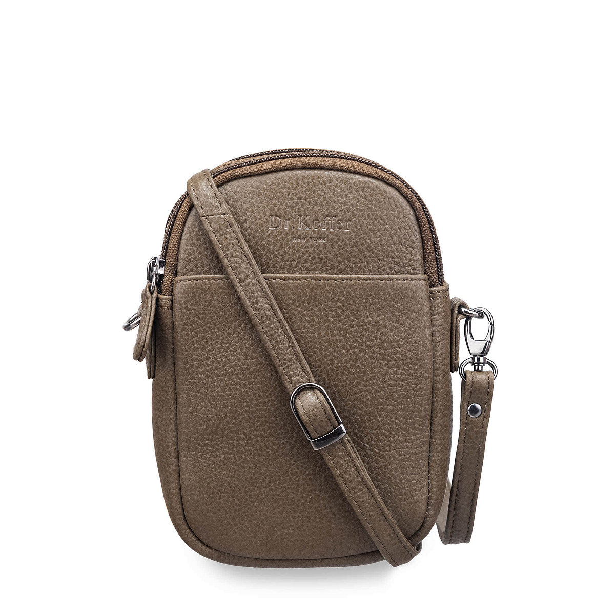 Сумка через плечо Dr.Koffer из натуральной кожи коричневая