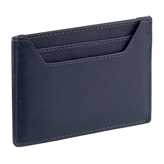 Кредитница Dr.Koffer из натуральной кожи синяя