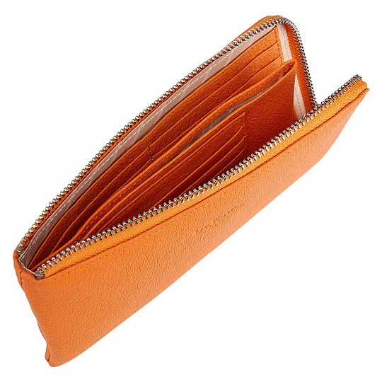 Портмоне Dr.Koffer из натуральной кожи оранжевое