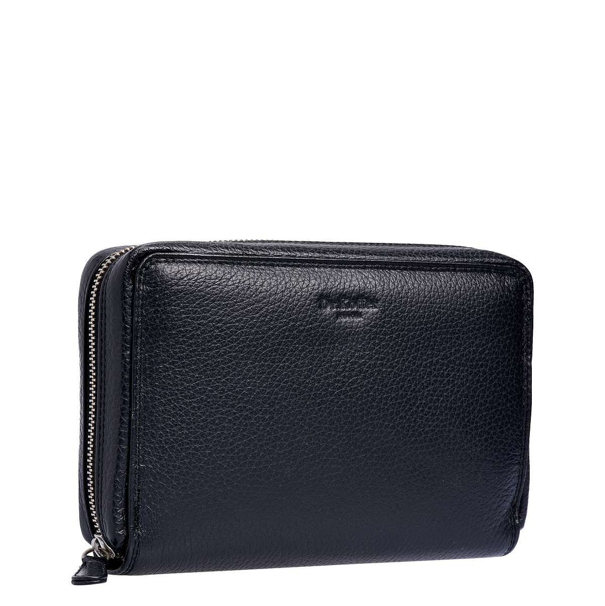 Сумка барсетка из натуральной кожи Dr. Koffer черная