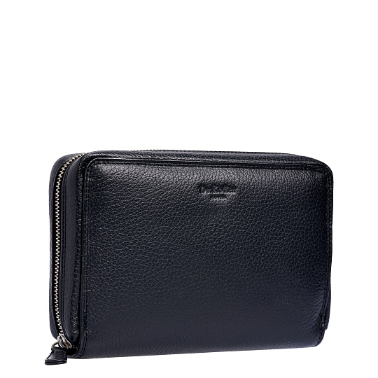 Сумка барсетка из натуральной кожи Dr. Koffer черная