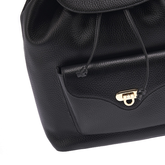 Рюкзак Dr. Koffer из натуральной кожи черный