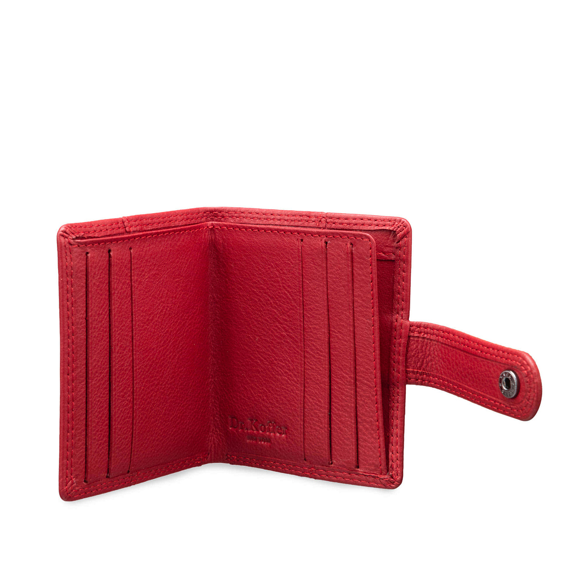 Кредитница Dr.Koffer из натуральной кожи красная