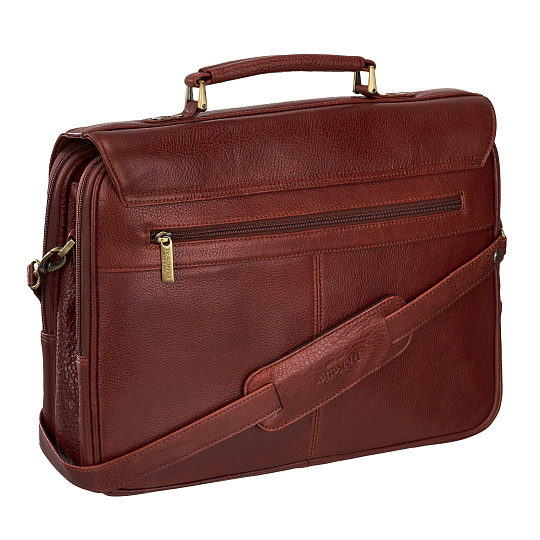 Портфель Dr.Koffer из натуральной кожи светло-коричневый