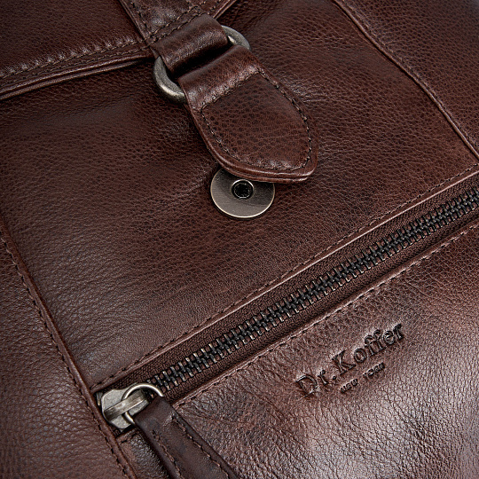 Рюкзак Dr.Koffer из натуральной кожи темно-коричневый