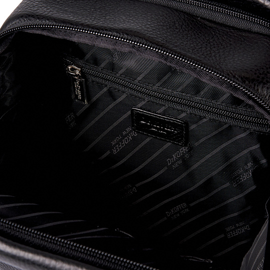 Сумка через плечо Dr.Koffer из натуральной кожи черная