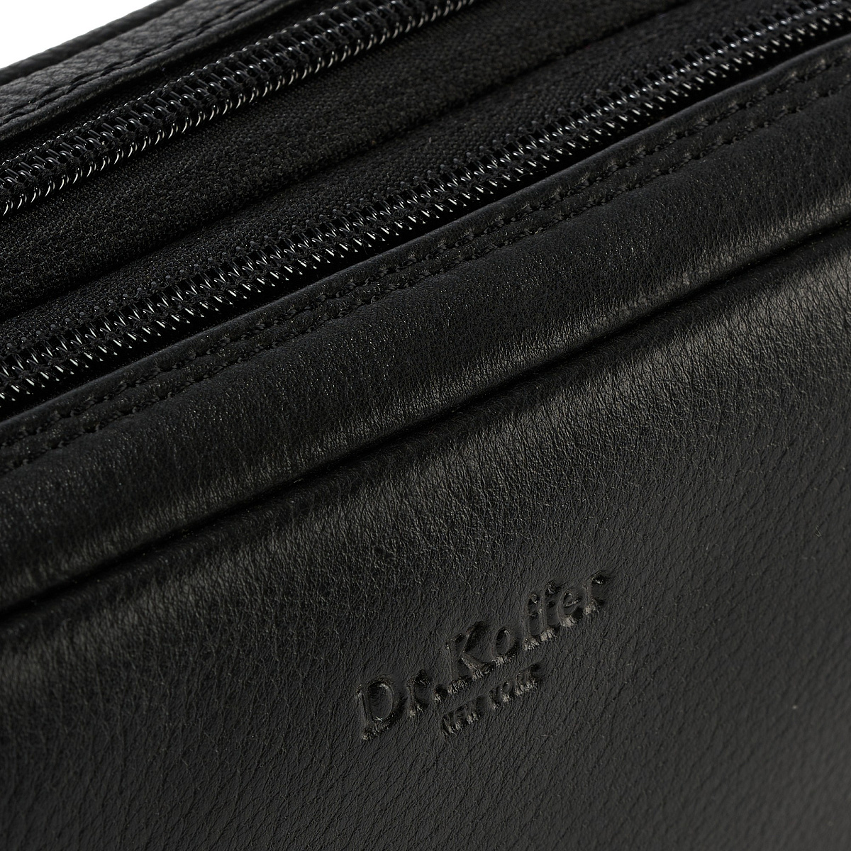 Несессер Dr. Koffer из натуральной кожи черный