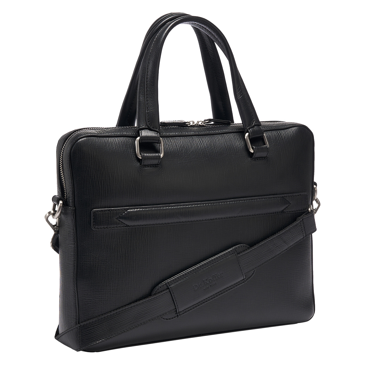 Деловая сумка Dr.Koffer из натуральной кожи черная