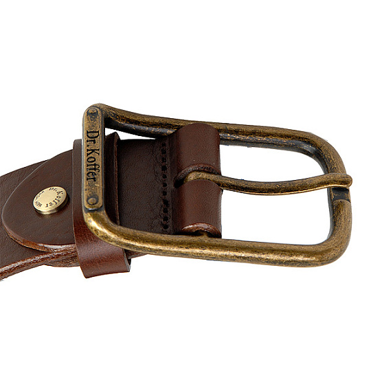 Ремень из матовой кожи с пряжкой в стиле "ретро" Dr.Koffer R033V02120-107-09