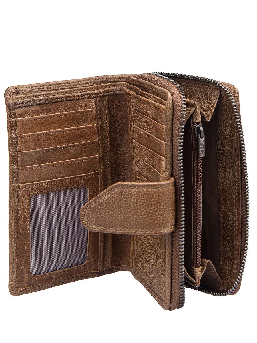 Портмоне Dr.Koffer из натуральной кожи коричневое