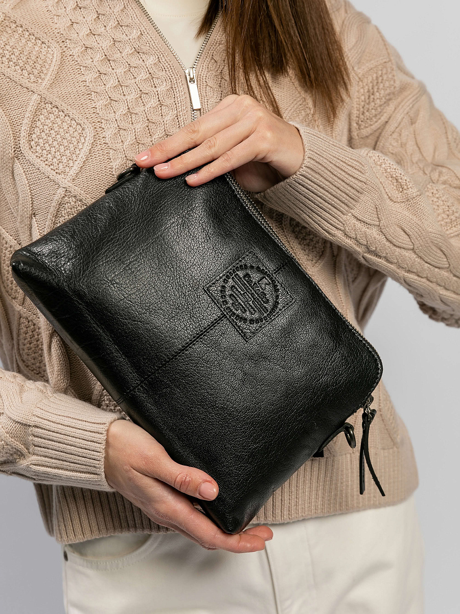 Женская сумка Dr.Koffer из натуральной кожи черная