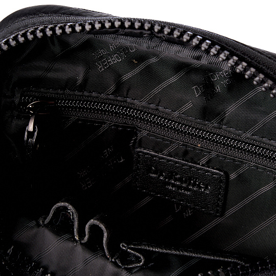 Сумка через плечо Dr.Koffer из натуральной кожи черная