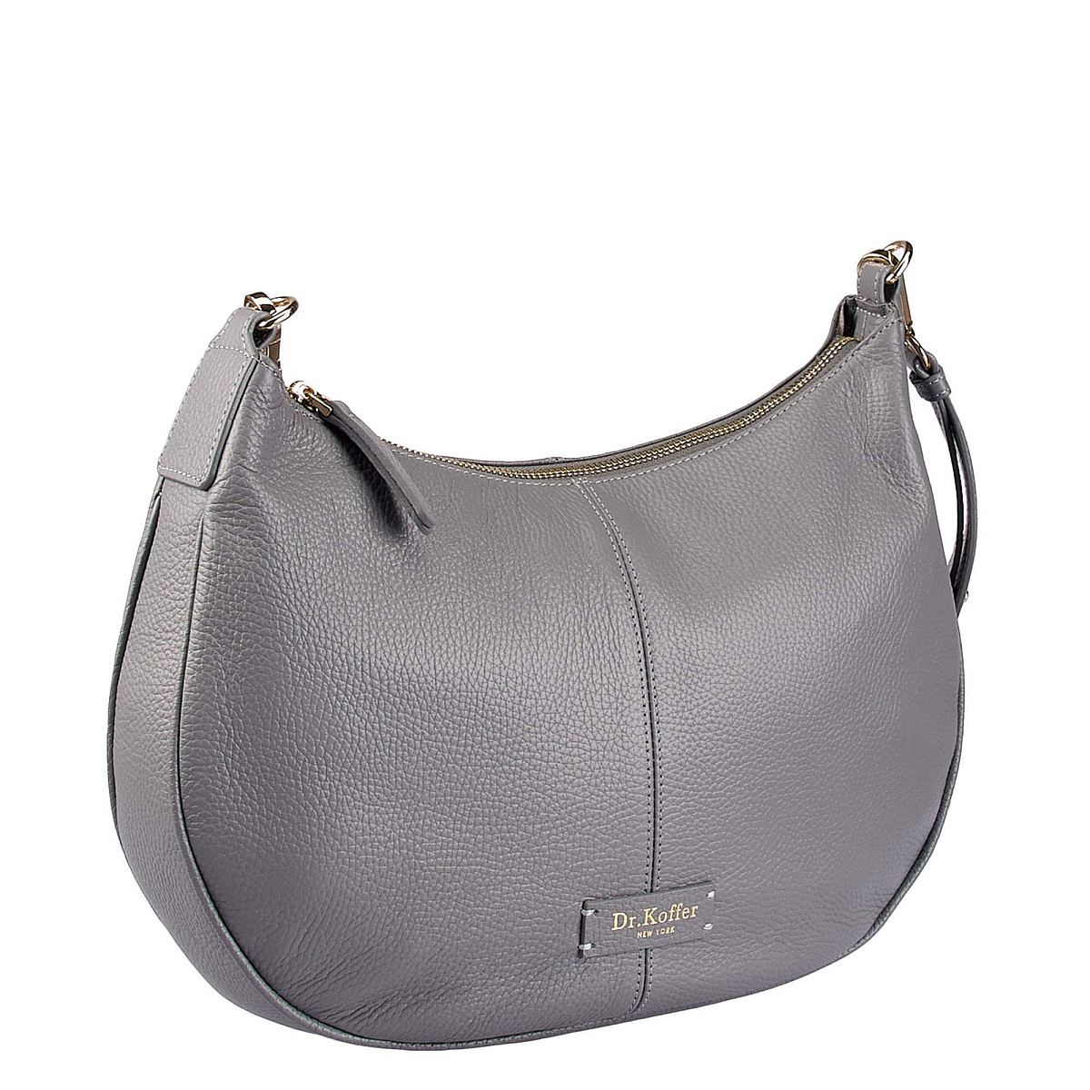 Женская сумка  Dr. Koffer из натуральной кожи серая