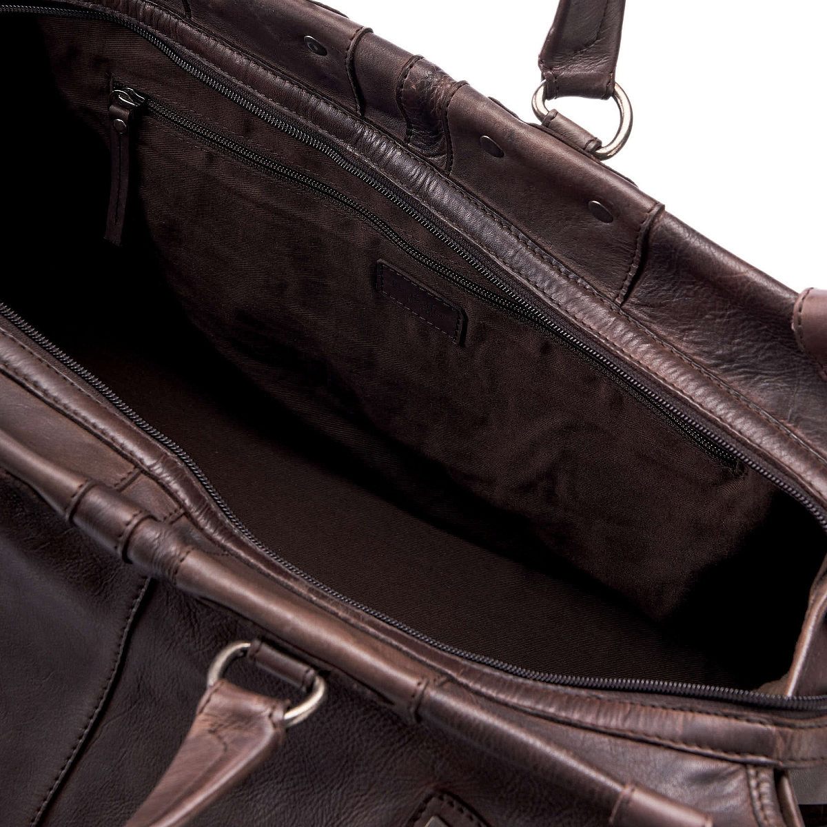 Сумка дорожная Dr.Koffer из натуральной кожи коричневая
