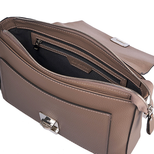 Женская сумка Dr. Koffer из натуральной кожи бежевая