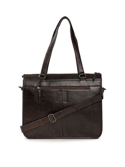 Женская сумка Dr.Koffer из натуральной кожи коричневая