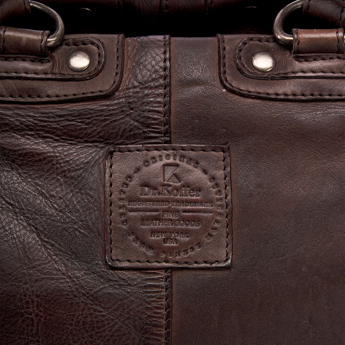 Сумка дорожная Dr.Koffer из натуральной кожи коричневая