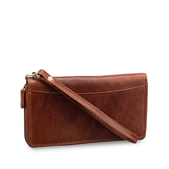 Портмоне Dr.Koffer из натуральной кожи светло-коричневое