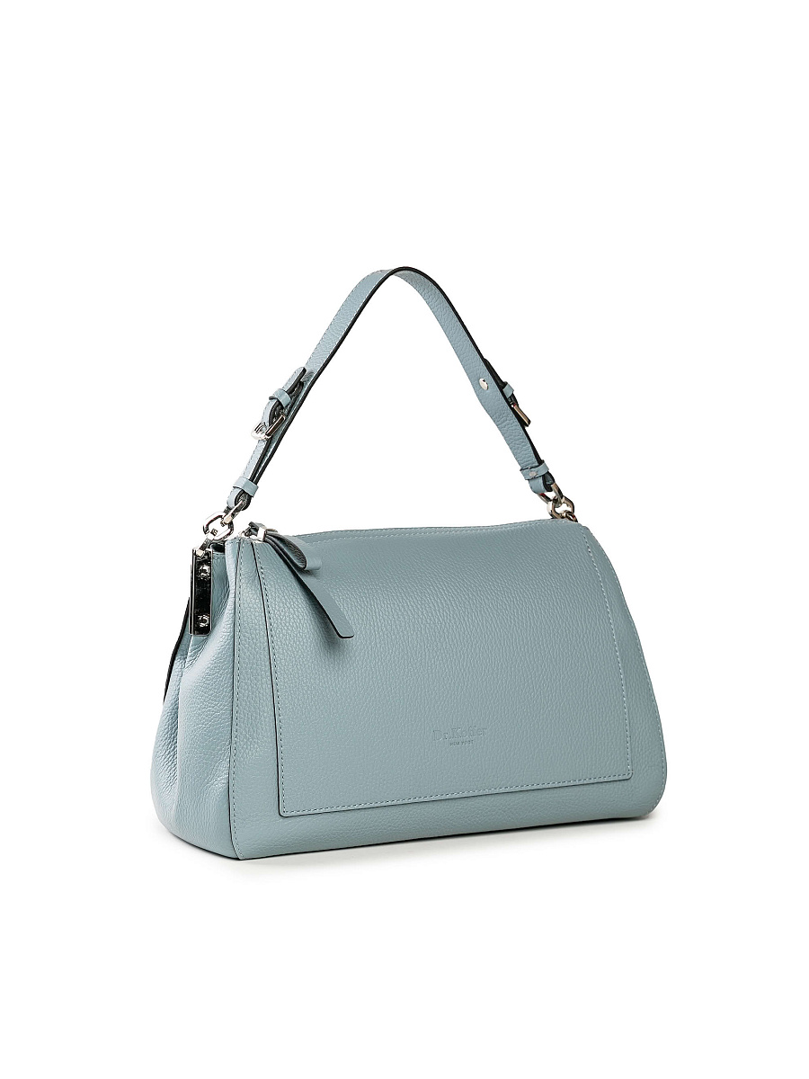 Женская сумка Dr. Koffer из натуральной кожи голубая
