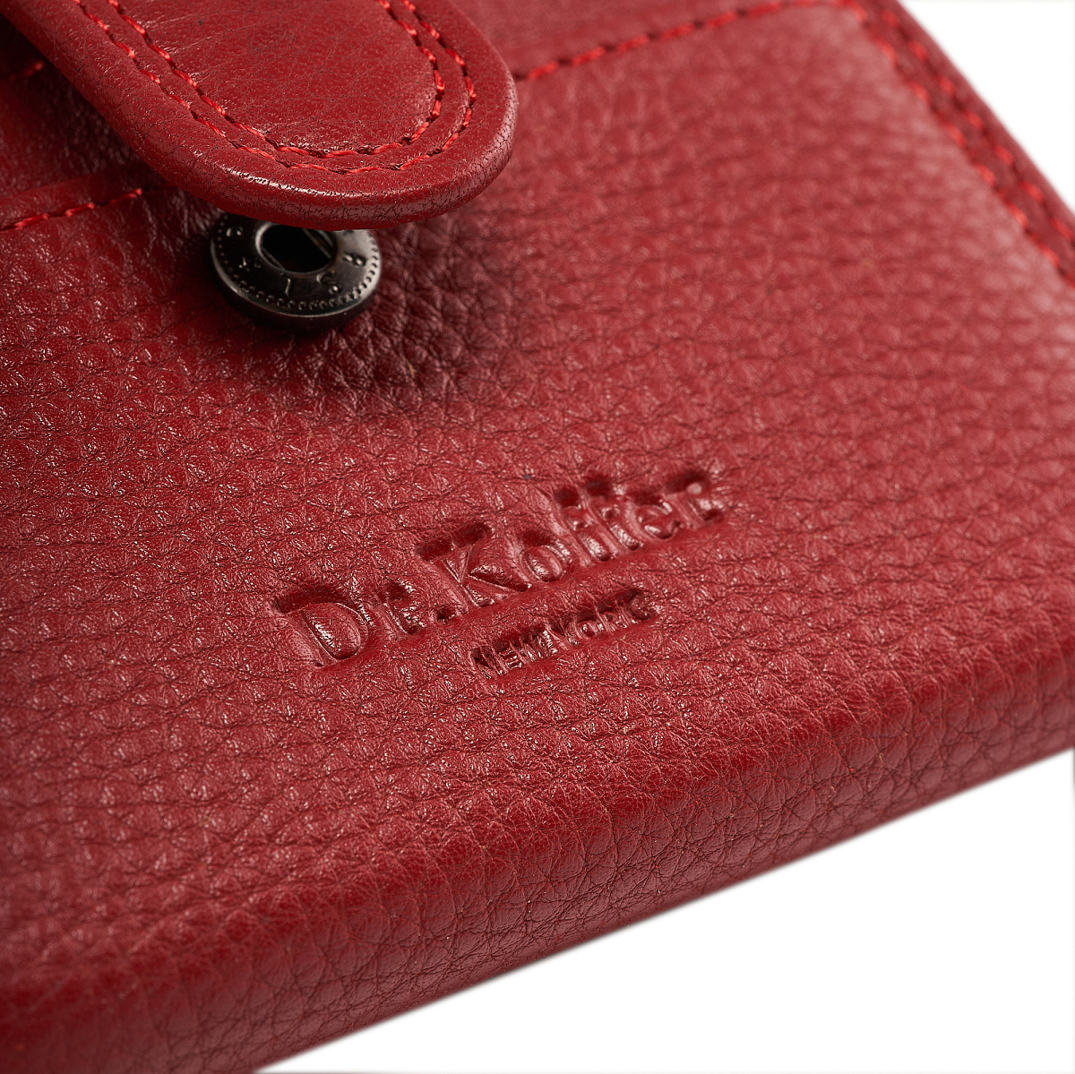 Кредитница Dr.Koffer из натуральной кожи красная