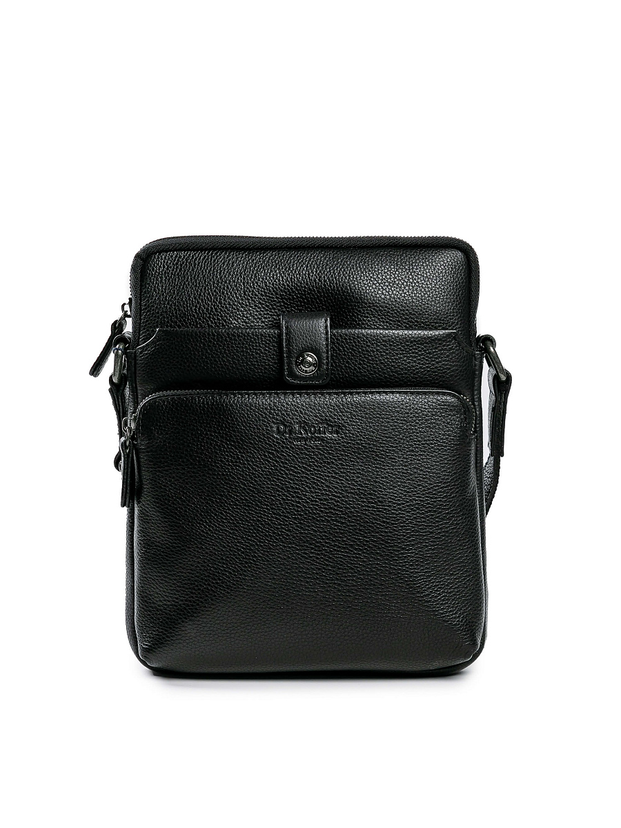 Сумка через плечо Dr.Koffer из натуральной кожи черная