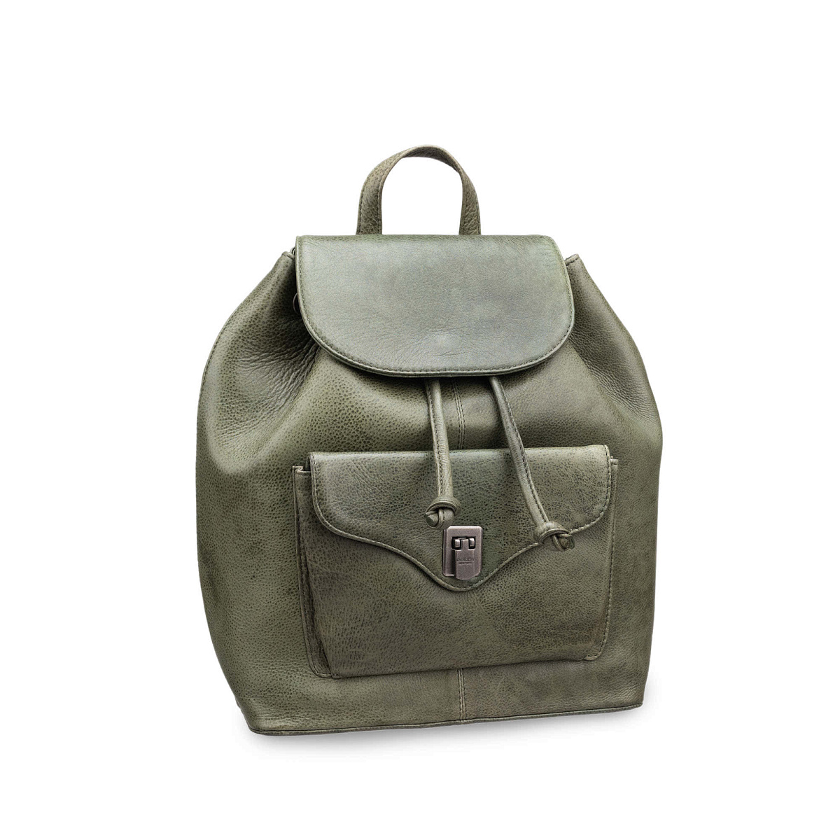 Рюкзак Dr.Koffer из натуральной кожи зеленый