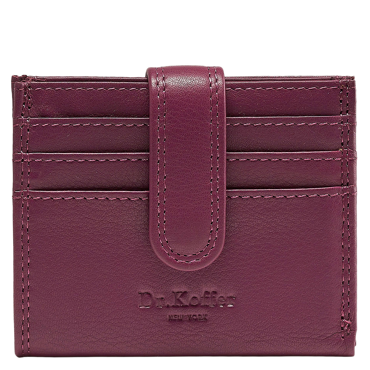 Кредитница Dr.Koffer из натуральной кожи фиолетовое