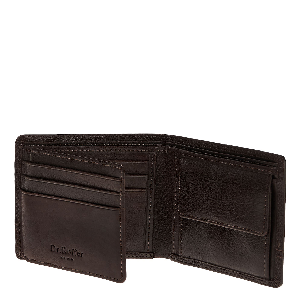 Портмоне Dr.Koffer из натуральной кожи коричневое