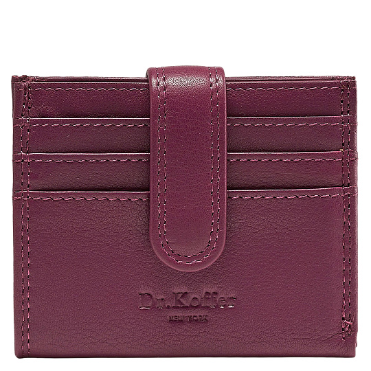 Кредитница Dr.Koffer из натуральной кожи фиолетовое
