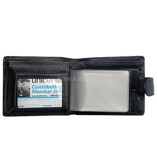 Портмоне Dr.Koffer из натуральной кожи черное