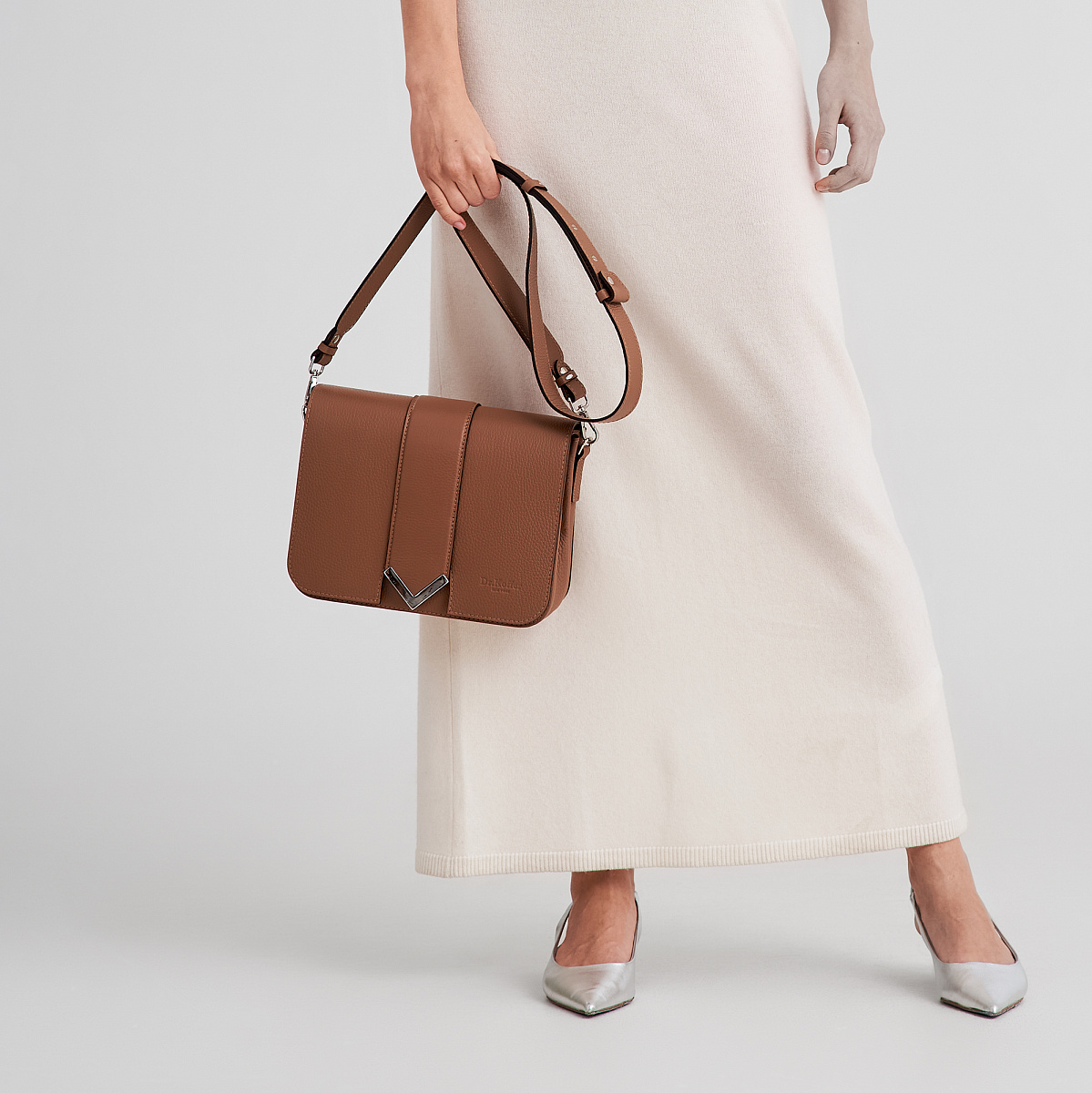 Женская сумка Dr.Koffer из натуральной кожи коричневая